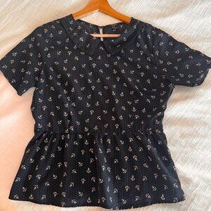 Anchor Peplum Top
